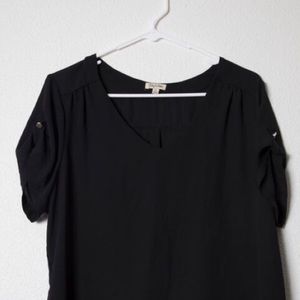 Lily White Black Blouse | XL